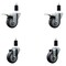 Service Caster 3.5'' Thermoplastic Rubber Swivel 1-3/8'' Expanding Stem Caster Set 2 Total Lock Brakes, 4PK SCC-EXTTL20S3514-TPRB-2-S-2-138 - alternate 1